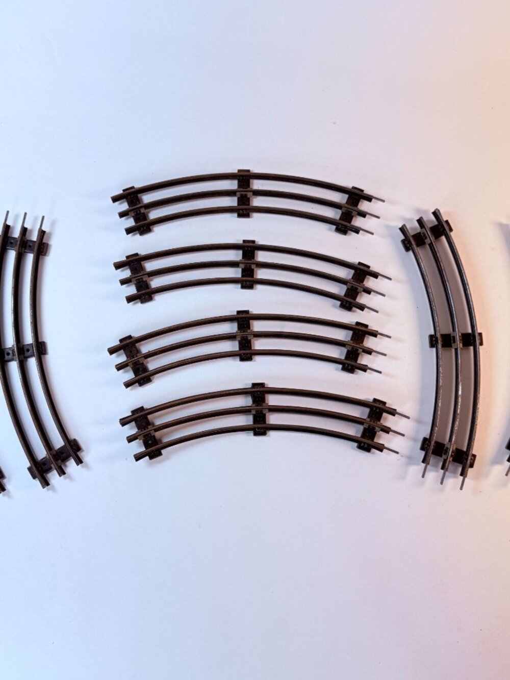 Vintage Lionel O Gauge Model Train 8 Pcs Tracks Curved Sections Metal